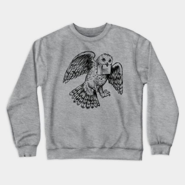 Hedwig the superb owl Crewneck Sweatshirt by Ndanceart